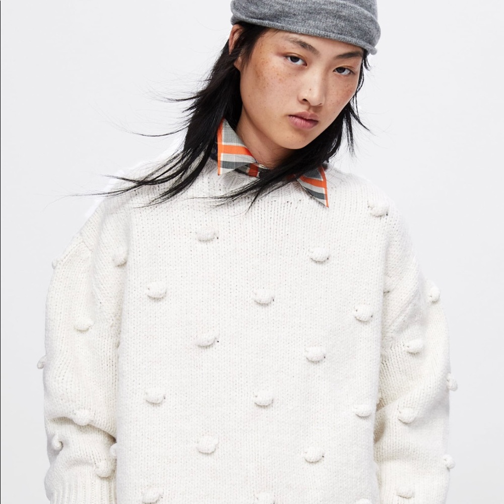 NWT ZARA Pompom Sweater